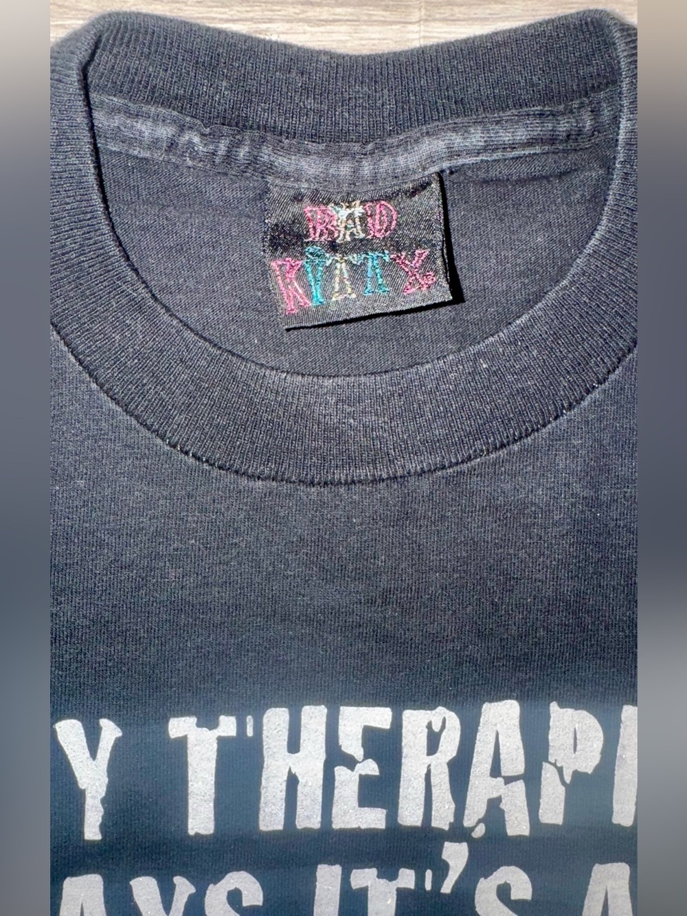 My Therapist Says It's All Your Fault - Funny Black Graphic Tee - Size Medium - Picture 6 of 11